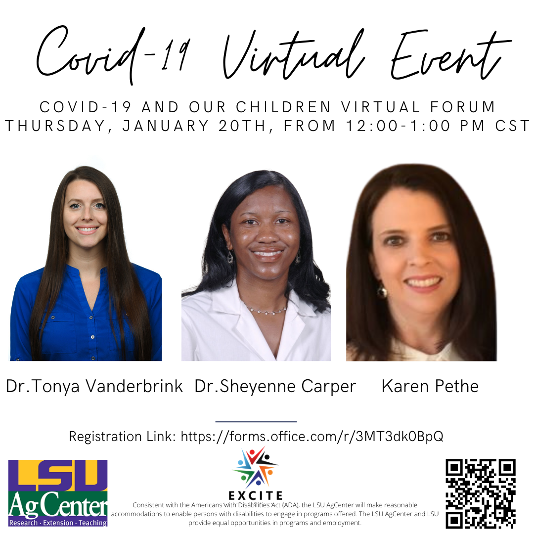Dr. Tonya Vanderbrink, Dr. Sheyenne Carper and Karen Pethe. Registration link: https://forms.office.com/r/3MT3dk0BpQ